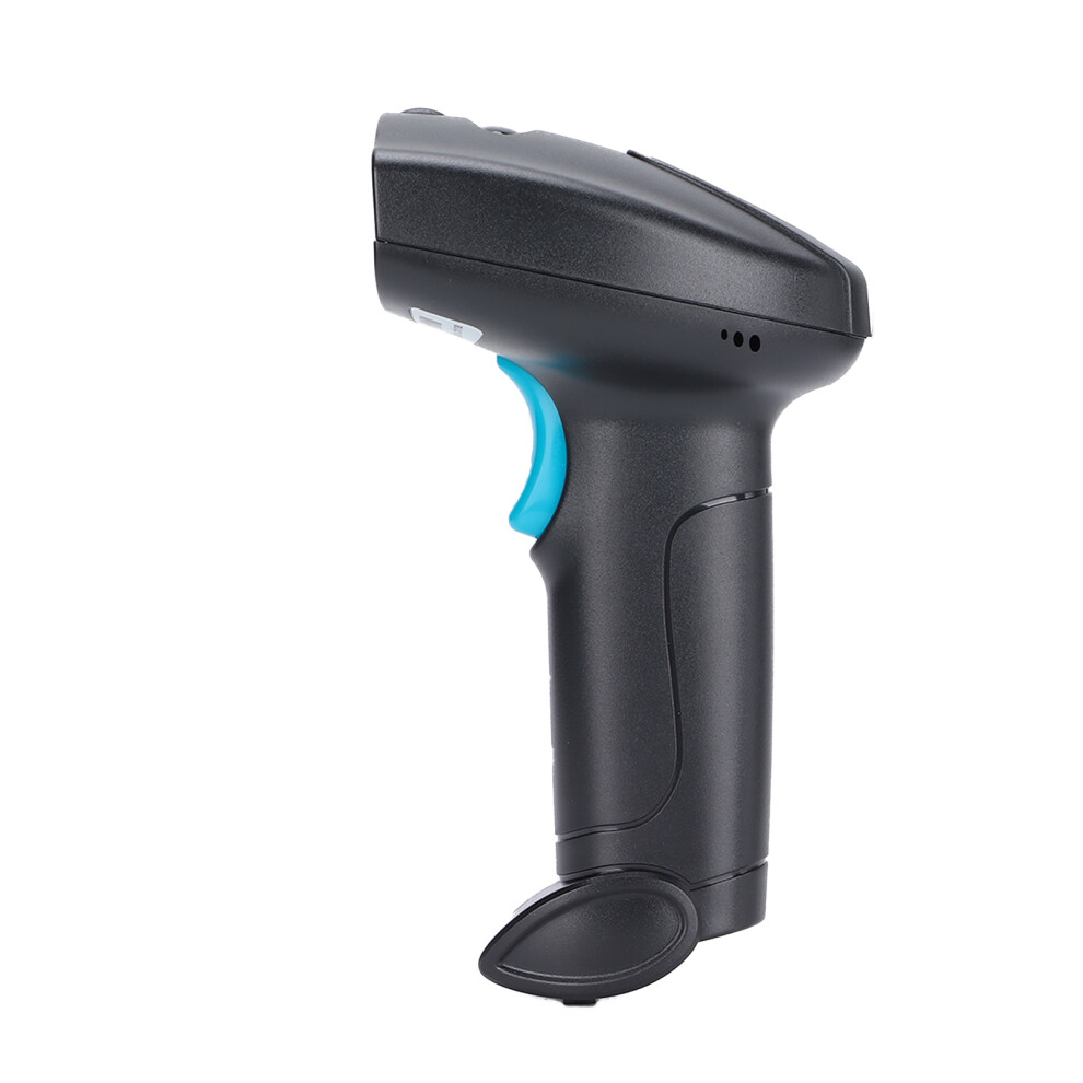 Waterproof Dustproof Wireless Barcode Scanner Handheld 360 Reading Black/Blue 6931390756977