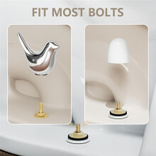 2set Ceramic Birds Toilet Bolt Covers & 4Packs Universal Toilet Bolt Caps,Cute Decorative Toilet Floor Screw Cover Caps