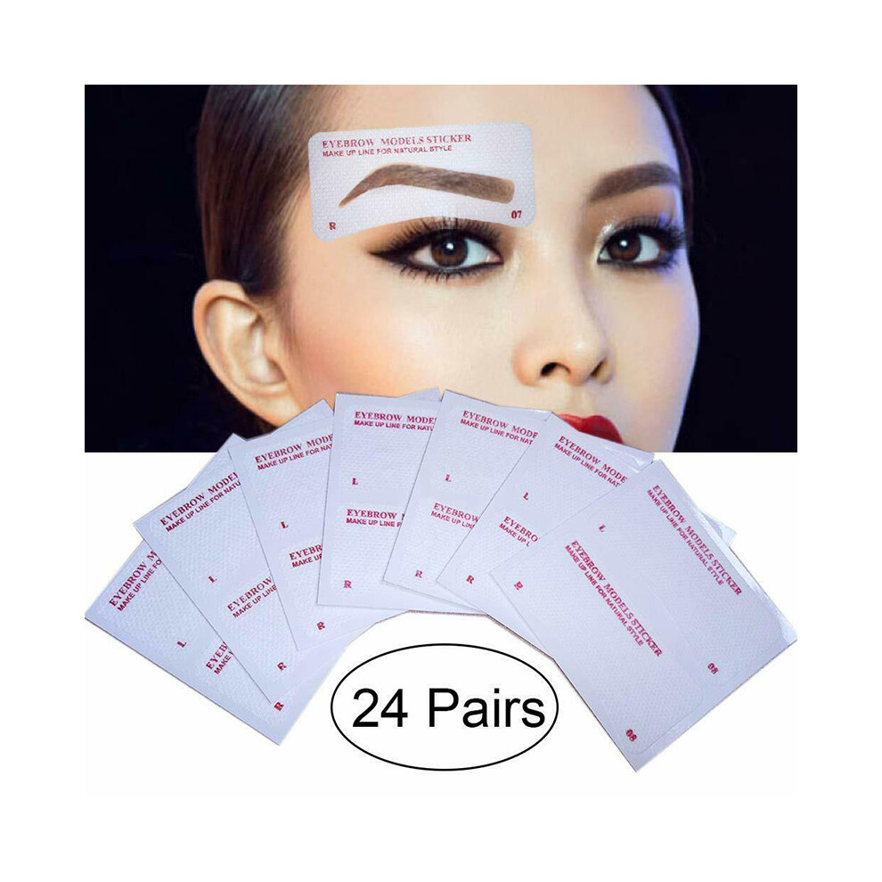 Roc-Electron (24 Pairs) 24Pcs Eyebrow Stencil Kit, Diy Makeup Tool
