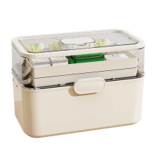 Caja de Almacenamiento de Medicamentos de 3 Niveles, Portátil y A Prueba de Polvo, Multicapa, Organizador Familiar para el Hogar y Viajes.