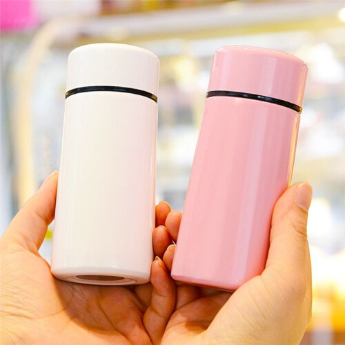 Rostfritt Stål Fickkopp Studenter och Barn Liten VattenkoppVattenflaska Rosa 2
