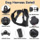 No Pull Dog Harness Front Clip Heavy Duty Reflective Easy Control Handle for Large Dog Walking(Black,M) 7