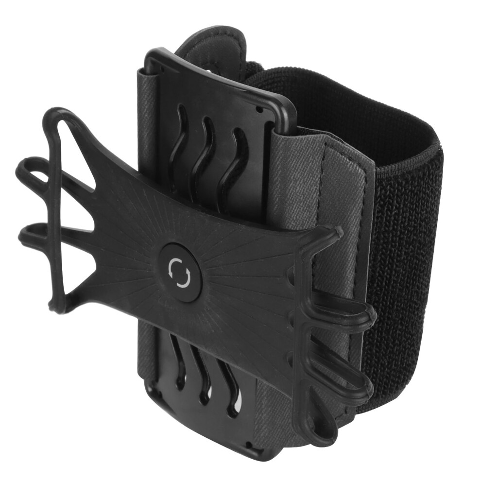 180 Rotatable Phone Armband Holder For Hiking, Cycling, Walking - Black 4601390757640