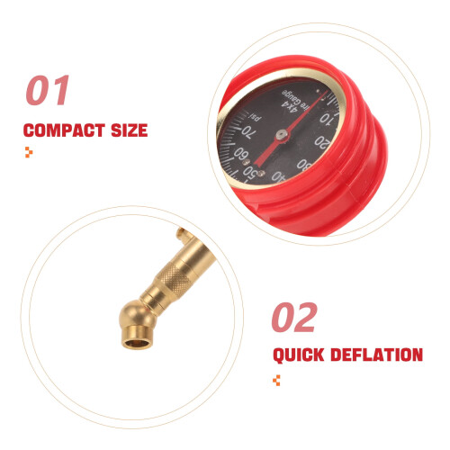 HEMOTON Tire Pressure Gauge with Quick Deflation 2-in-1 2