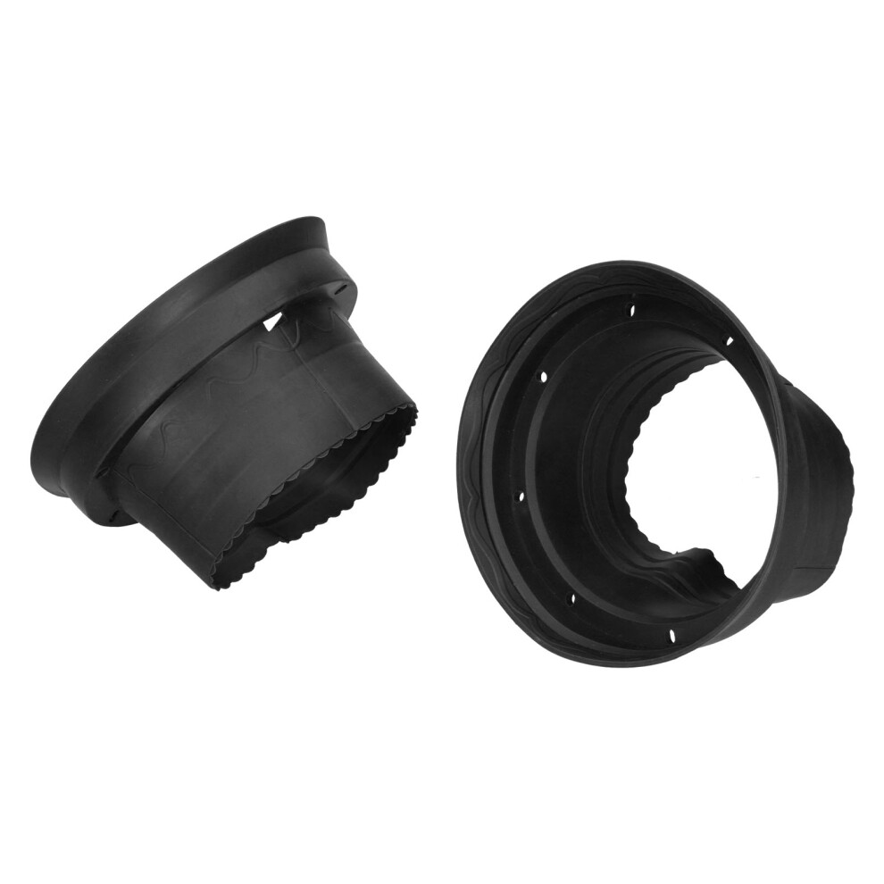 2Pcs Waterproof Speaker Cover Universal Silica Gel Mount Adapter Pad Black 8761390757746