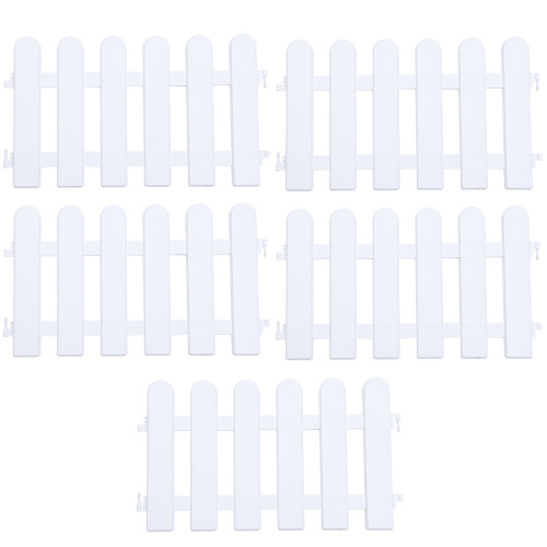 5Pcs Trädgårdspalissad Plast Vit Landskapsvägpaneler 2