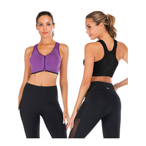 FANNYC3Pack Αθλητικό Σουτιέν με Άνετη Ραφή και Λουράκια Πλάτης, Μακρύ Γραμμή, Μεσαίας 1