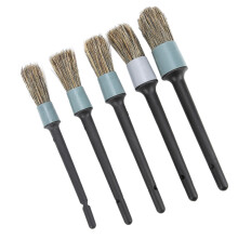 5 Stück Autopflegepinsel-Set, Staub- und Schmutzentfernung, Schwarze Griffe