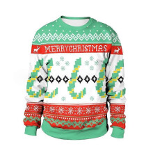 (L,SB102-004)Unisex Ugly Christmas Sweatshirt Funny Design Pullover Sweater for Xmas Holiday Party 2023