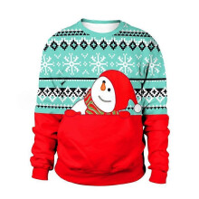 (M,SB102-003)Unisex Ugly Christmas Sweatshirt Funny Design Pullover Sweater for Xmas Holiday Party 2023