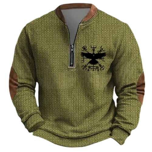 Pull à col zippé inspiré de la mythologie nordique 1