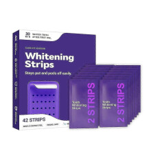 (126 Strips)Purple Teeth Whitening Strips - Teeth Strips, Tooth Stain Treatment, Combining Whitening and Colour Correction, Safe for Enamel