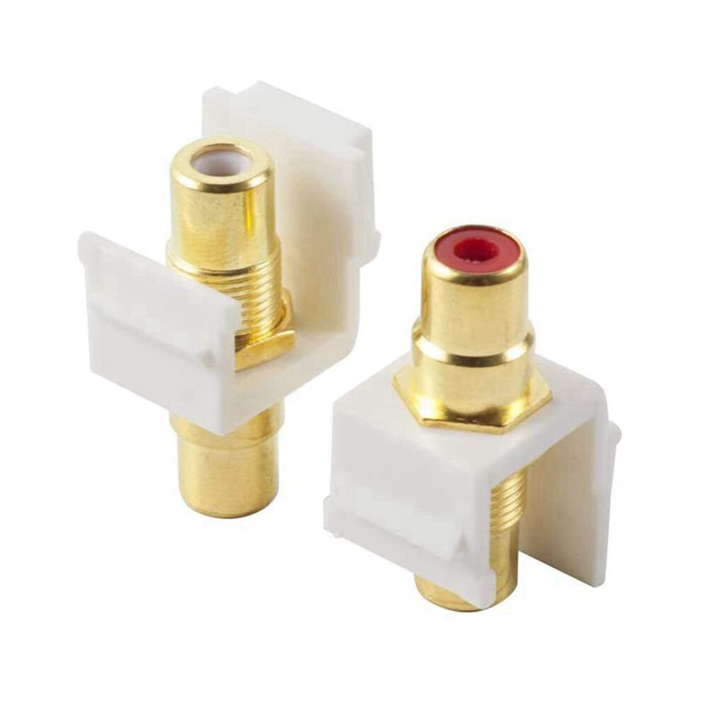15-Pack Rca Jack Insert Connector Socket Female Snap In Adapter Port Plated Inline Coupler For Wall Plate Gold 6031055207261