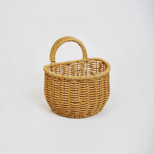 (S) Boho Woven Wall Basket - Farmhouse Storage Decor