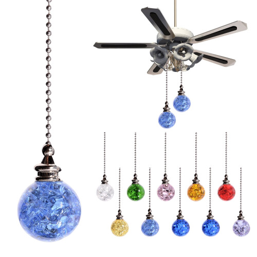 1PACK Ceiling Fan Pull Chain Extender, Beaded Decorative Pull Chains Compatible with Ceiling Fans & Lights 2