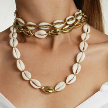 (Gold) Shell Choker & Bracelet Set for Women