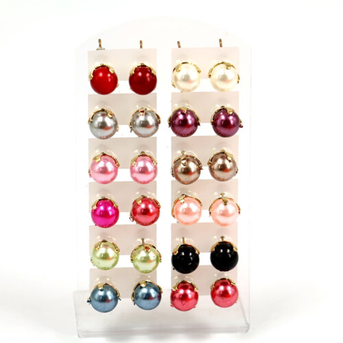 Soumake Faux Pearl Earrings Set 12 Pairs 2