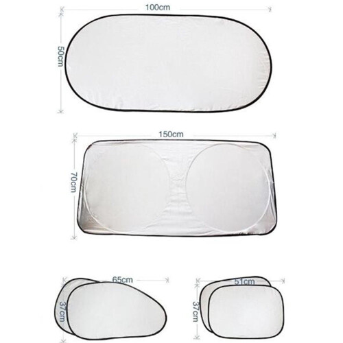 6PCS Car Side Rear Window Sun Shade Mesh Cover Windshield Sunshade Visor Durable 2