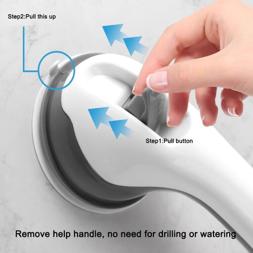 Shower Grab Bar Suction Mount 12 Inch 2