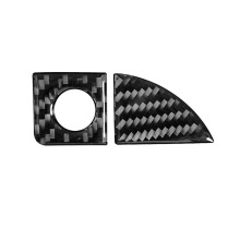 For IS IS250 IS300 IS350C 2006-2012 Carbon Fiber Side Storage Box Handle Cover Trim Sticker Accessories