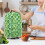 Lightweight Coffee Machine Dust Cover for Kitchen Home Polyester, AntiSlip, Univesal Green White Grid Pattern 3