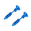 Screw Earrings Blue Threaded Piercing Jewelry 1 Pair 4