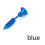 Screw Earrings Blue Threaded Piercing Jewelry 1 Pair 5