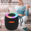 Caixa de som Bluetooth portátil com luz RGB e tecido. 3