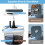 180-Drehmopp und Eimer mit Auswringer-Set, Mikrofaser-Mopp- und Eimer-Set mit Wassertrennsystem 3
