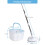 180-Drehmopp und Eimer mit Auswringer-Set, Mikrofaser-Mopp- und Eimer-Set mit Wassertrennsystem 4