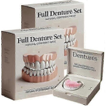 (2pcs) 1/2/3x Advanced Customized Full Denture Set, Silicone Reline Denture Set