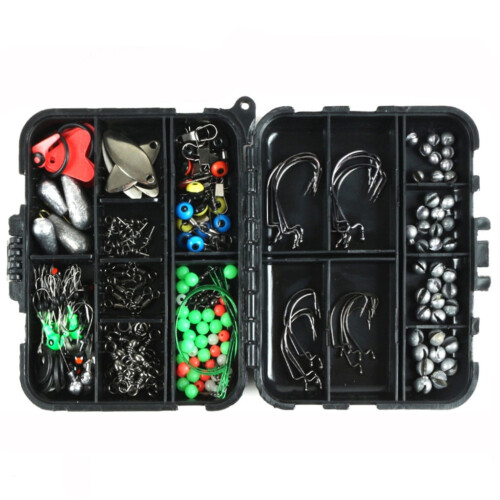 Fishing Accessories Kit with Tackle Box, Pliers, Hooks, 2