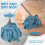 Mops for Floor Cleaning with Handle and 2 Blue Microfiber Cloth Head Replacements, String Wet Mop Refills Compatible With 0.8" Diameter Stick 5