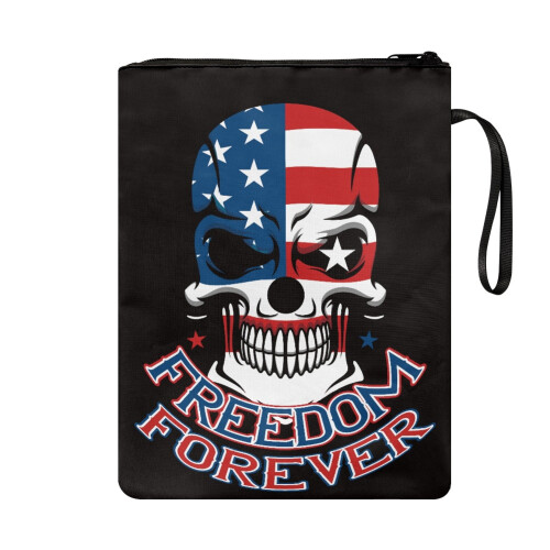 Skull Book Cover Zipper Bag Polyester 1 Pack 1