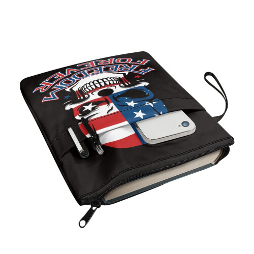 Skull Book Cover Zipper Bag Polyester 1 Pack 2