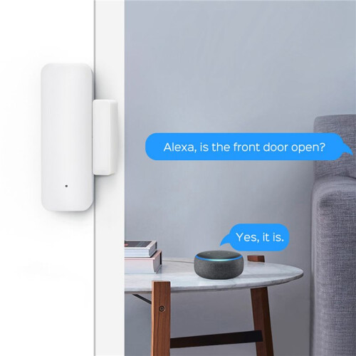 2X TUYA Zigbee 3.0  Window Door Sensor ZigBee 3.0 Wireless Connection for  Echo Hub SmartLife App 1