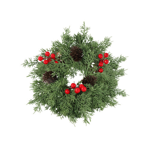 Julelysringkrans – Kunstige blomster & 1