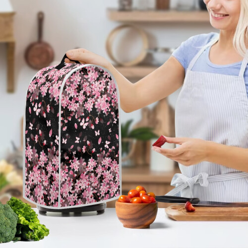 Cherry Blossom Protective Case Polyester for Kitchen Home Household 2