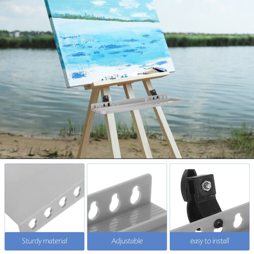 Storage Tray Grey Easel Paint Tray Detachable 1 Set 2