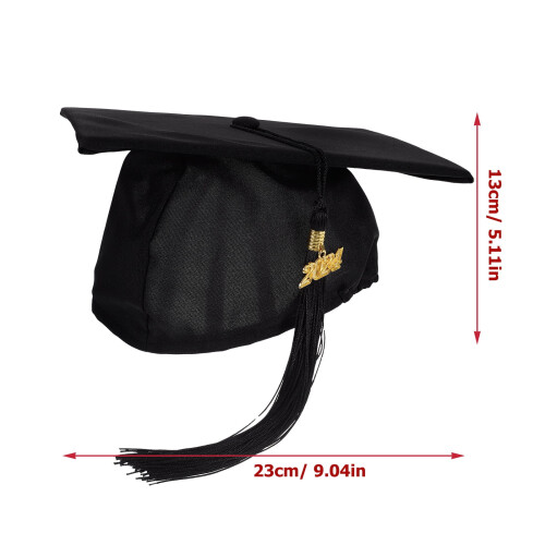 Adult Graduation Cap Polyester Black 1Pcs for Bachelor Degree Holders 1