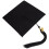 Adult Graduation Cap Polyester Black 1Pcs for Bachelor Degree Holders 7