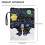 Space Planet Pattern Book Sleeve Protector Bible Carrying Case with Lightweight Polyester Fabric Reusable for Men Class Office Pocket Handle 8