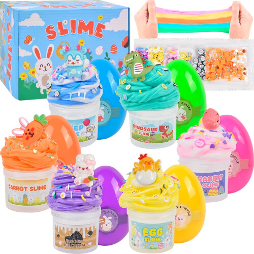 Ouă de Paște cu slime și talismane – pachet de 6 2