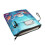 Polyester book sleeve with whale coral pattern and zipper 3