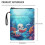 Polyester book sleeve with whale coral pattern and zipper 8