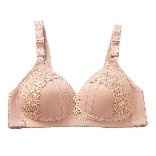 Women's Wireless Plus Size Lace Bra Full Coverage Unlined Minimizer Comfort Cotton Bra With Adjustable Shoulder Straps 1