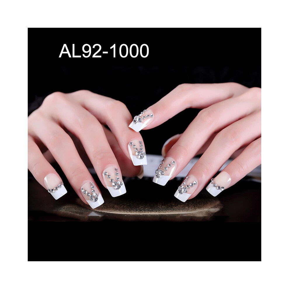 Roc-Electron (Al92-1000) 24Pcs Acrylic French Nails For Wedding Party