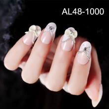 (Al48-1000) 24pcs Acrylic French Nails for Wedding Party