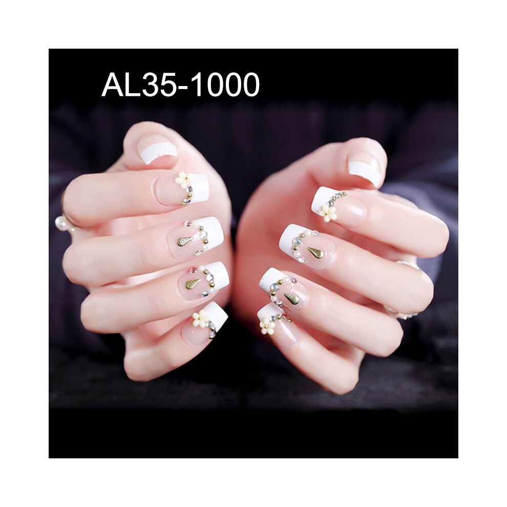 Roc-Electron (Al35-1000) 24Pcs Acrylic French Nails For Wedding Party