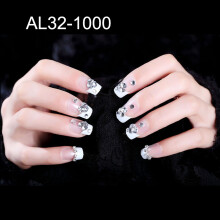 (Al32-1000) 24pcs Acrylic French Nails for Wedding Party